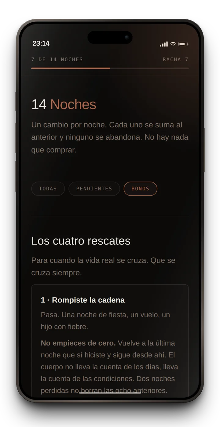 Los cuatro rescates dentro de la app